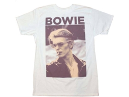 T-Shirt DAVID BOWIE Smoking L Branca
