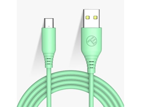 Cabo de Dados TELLUR Silicone Usb para Type-C 3A 1M Verde