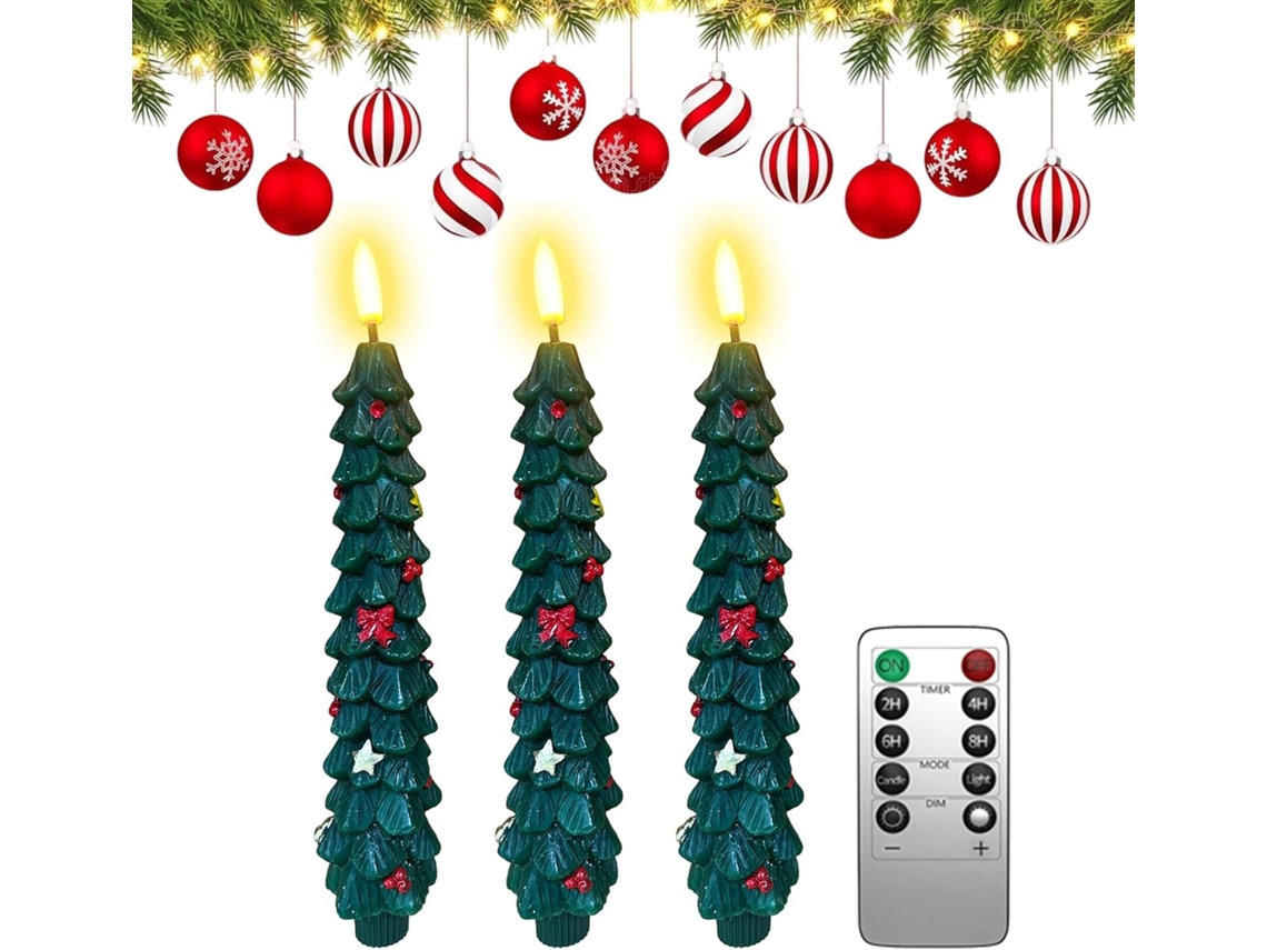 Bougies Led Sem Chama, Bougies Elétricos Para Sapin De Noël Com Controle Remoto Para Festas, Decoração D Gokoco