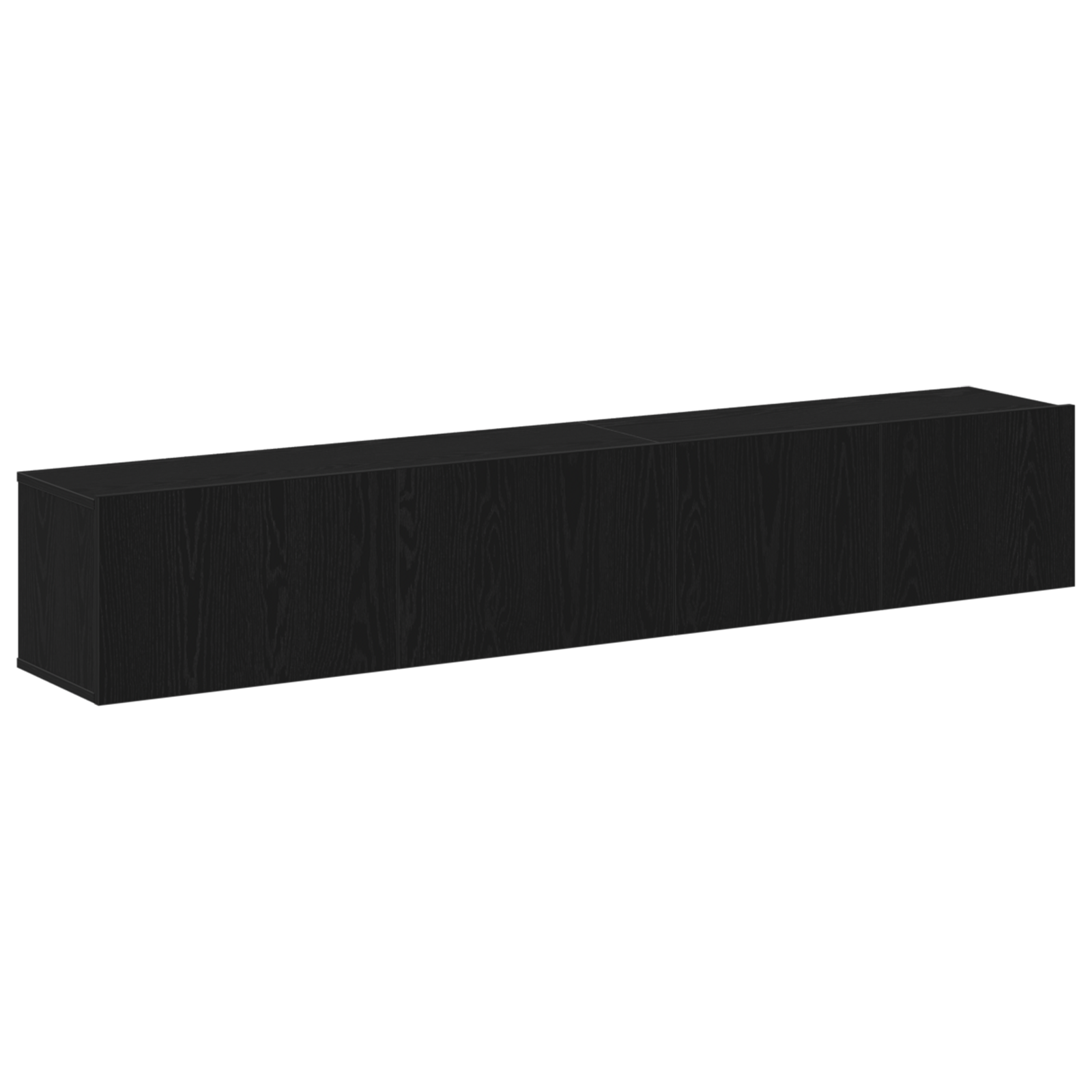 Conjunto 2 Armário De Parede Vidaxl Preto Derivados De Madeira (100 X 30 X 30 Cm)