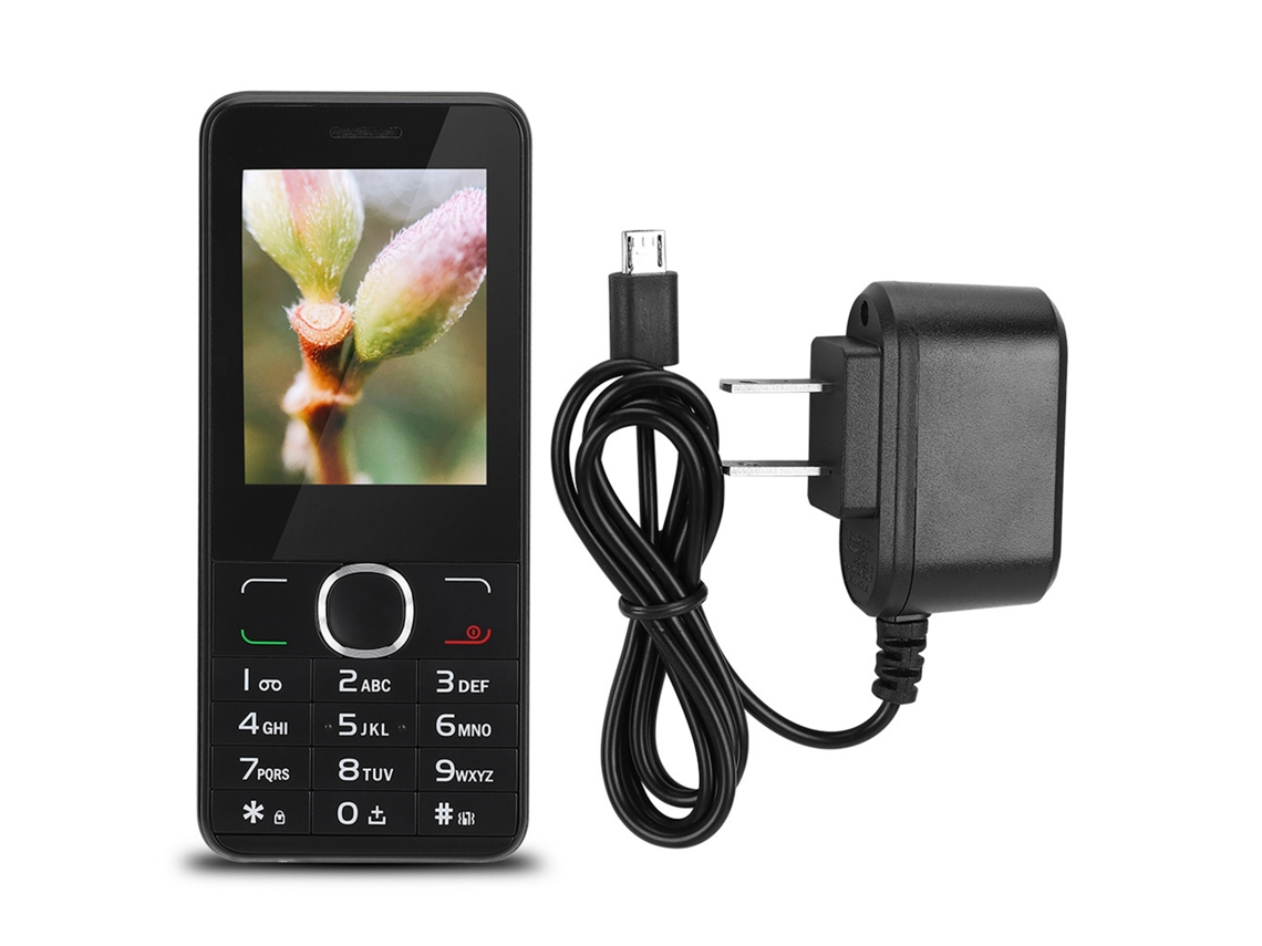 Telefone Celular Dual-sim Dual Standby Tela 2.4 Polegadas Botões Grandes Banda Quad 2045 Preto