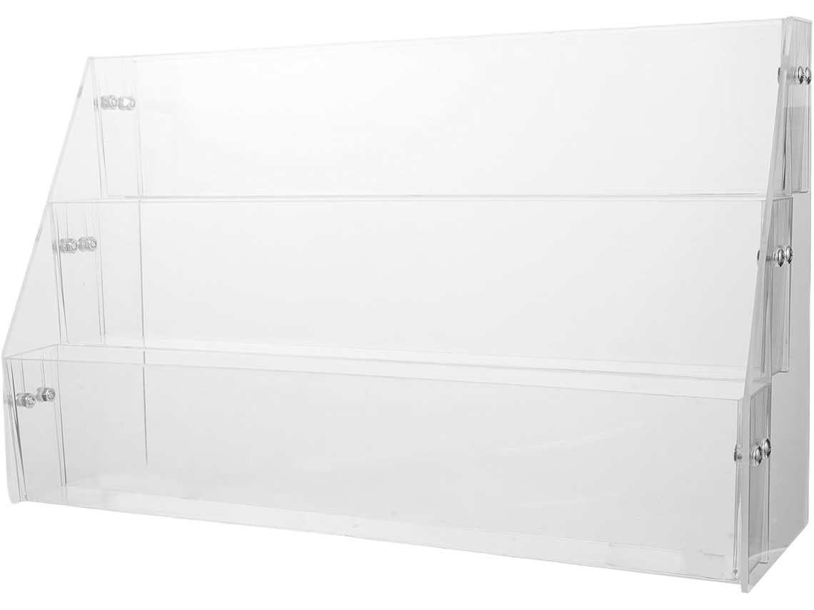 Suporte de Acrílico Transparente Vários Níveis Stobaza, Organizador Mesa Moderno para Cartões e Adesivos, Idea