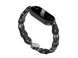 Pulseira De Couro Vazado Com Fecho Magnético Para Xiaomi Smart Band 10/9/8
