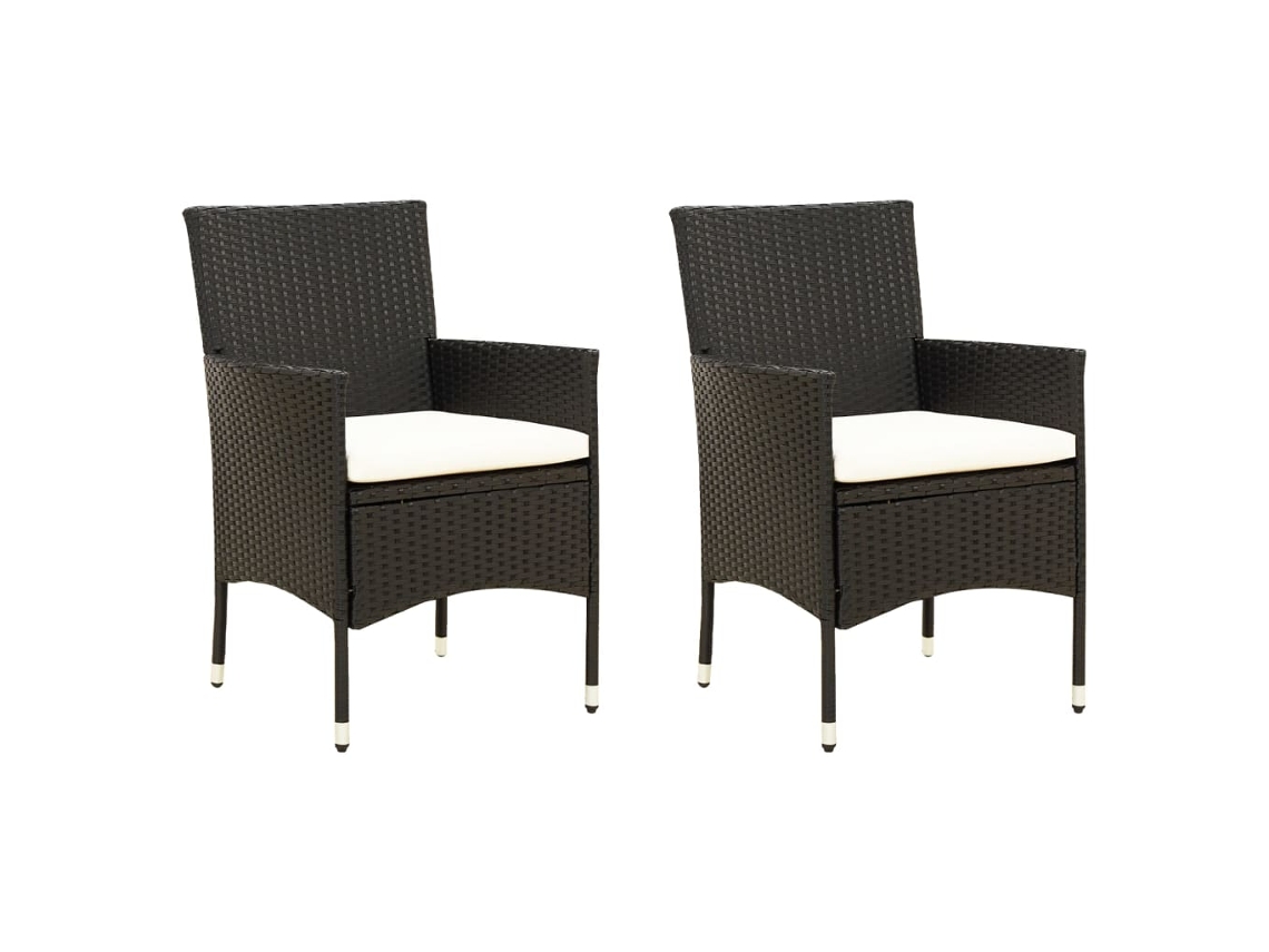 Garden Chair, Garden Chairs Vidaxl Preto Rattan / Vime (n/a)