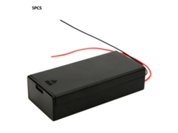 5pcs caixa de pilhas com tampa e interruptor on/off para baterias 2x18650 S/MARCA