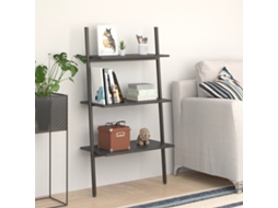 Vidaxl Unidade 3 Prateleiras Inclinada 64x34x116 Cm Preto