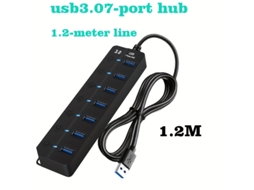 Hub USB 3.0 de 7 portas, interruptores, estação de encaixe, notebooks, trabalho remoto, STELASPLEN
