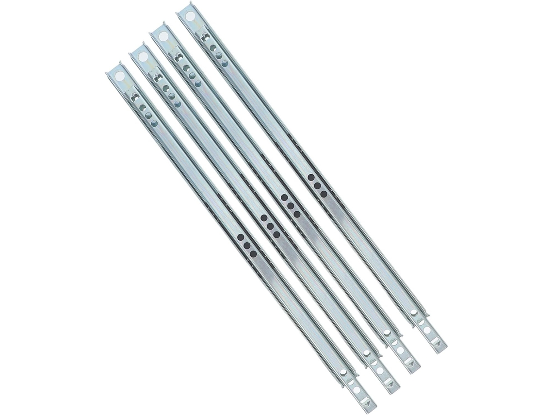Corrediças Para Gaveta De 31cm 12, 2pol, Conjunto De 4 Peças, Com Rolamentos De Esferas, Em Aço Laminado A Frio, Cor