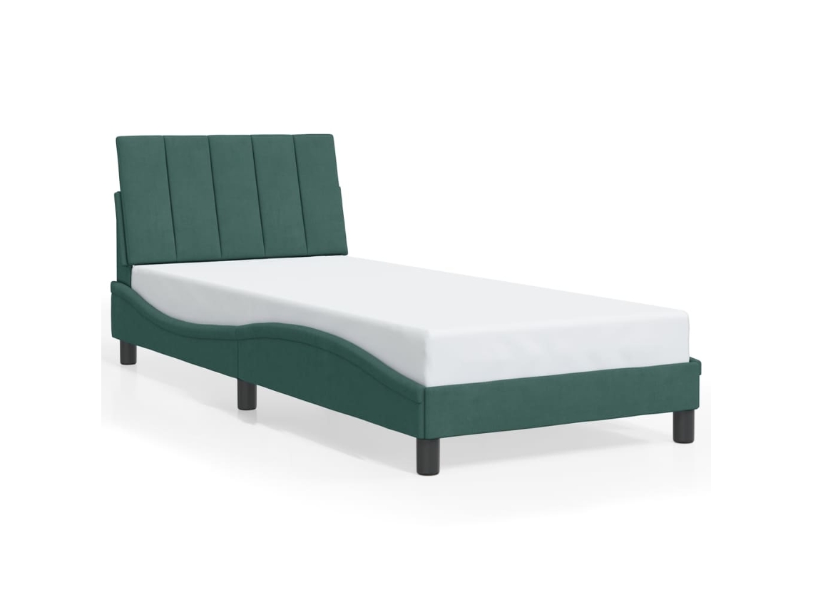Bed Frame, Bed Frames Vidaxl Verde Madeira Processada (90 X 190 Cm)