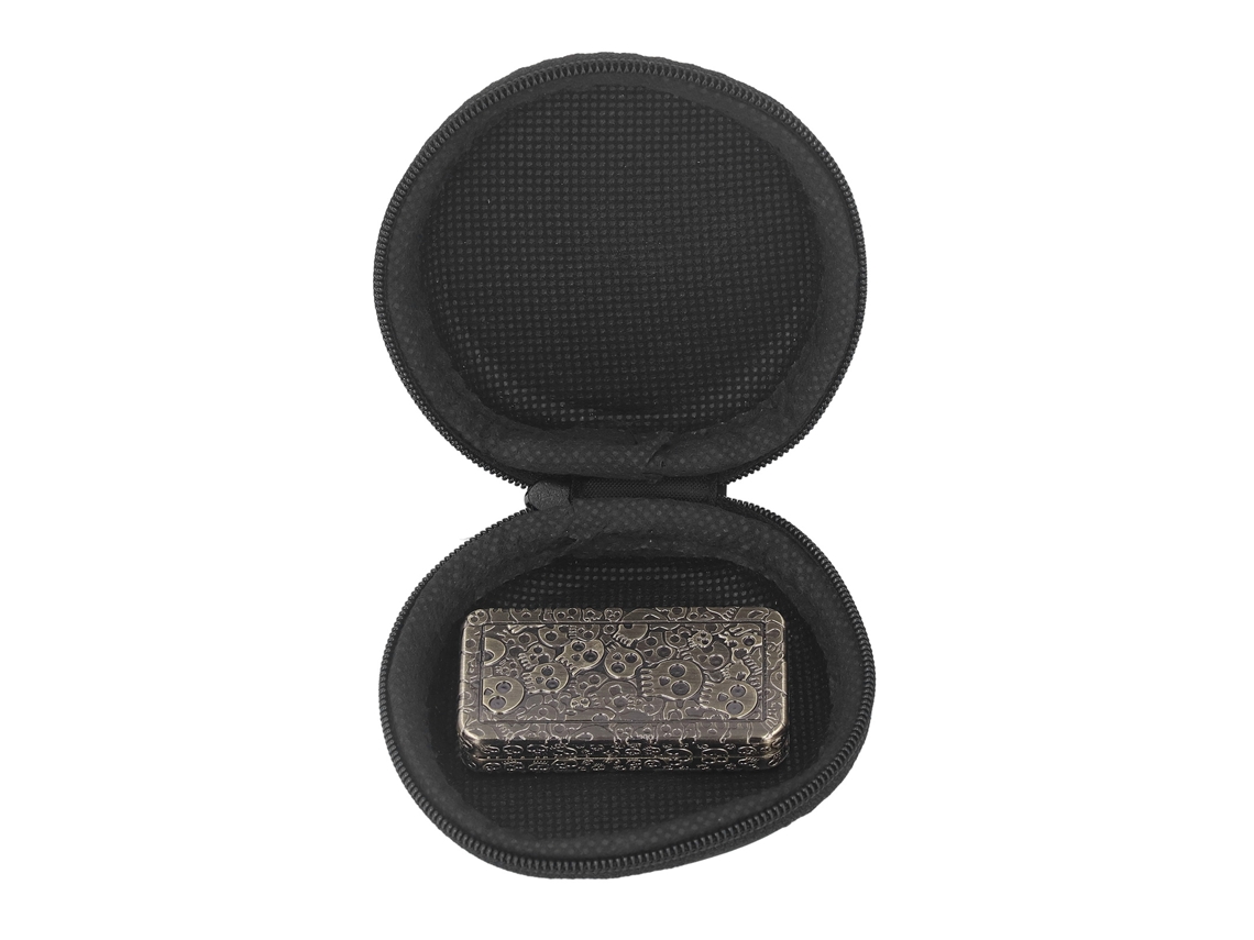 Primerox brinquedo Deslizante Magnético com Padrão de Crânio Adulto Metal para Tdah Autismo Ansiedade Alivio Estresse Dourado