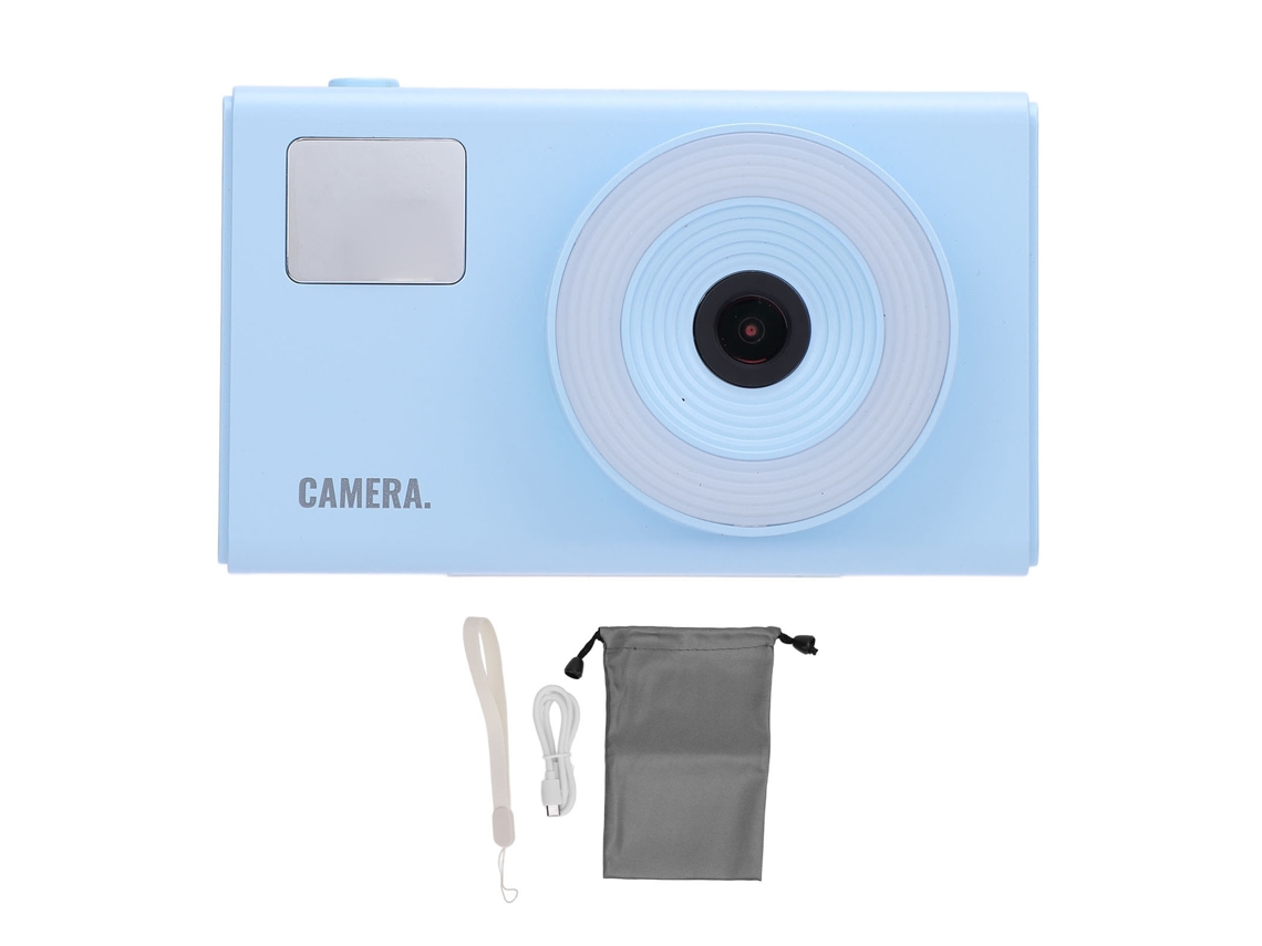 4k Digital Camera 48mp Hd 16x Zoom Wdr Stabilization Music Beauty Retro Compact Camera With Fill Light For Teens Students Blue LAXISCREED
