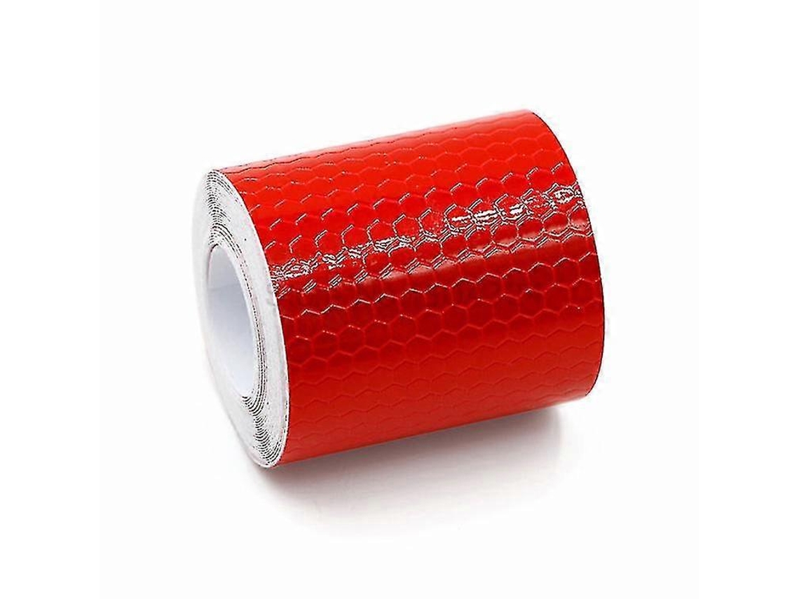 Cinta Reflectiva 3m X 50mm Impermeable Autoadhesiva de Alta Intensidad Pegatinas de Advertencia para Seguridad 1 Peça Vermelha