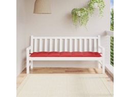 Vidaxl Almofadão P/ Banco De Jardim 180x50x7cm Tecido Oxford Vermelho