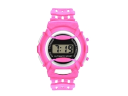 Relógio Eletrônico Infantil Impermeável 30m Pulseira Rosa Moda para Crianças