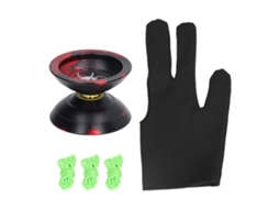 Mali yoyo Toy H Shape 2 Modos de Rotação Bola Descompressão para Crianças Preto Vermelho
