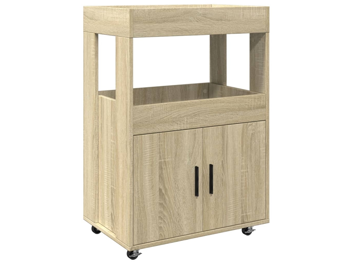 Carrinho de bar VIDAXL Marrom Madeira (60x39,5x89 cm)