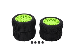 4 Pneus Rc Off Road 1/10 2 Dianteiros 2 Traseiros Rodas Rc De Alta Adesão Verde