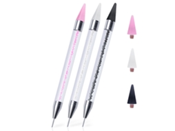 Canetas Para Strass Cabo De Acrílico Seletor De Strass De Extremidade Dupla Com Pontas De Caneta Substitutas -Estilo1 ZMDECQNA 3 Un