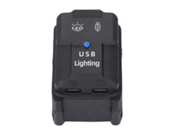 Carregador Usb Laxiscreed Com 2 Portas 5v 2.1a E Luz De Indicação Para Carregamento Rápido