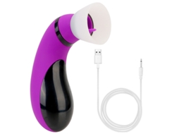 Vibrador Recarregvel 2 Em 1 Para Lamber A Lngua E Chupar Para Mulheres (roxo)