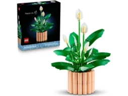 Lego® 11504 Botânica Lírio-da-paz – Planta decorativa com vidro e flores brancas
