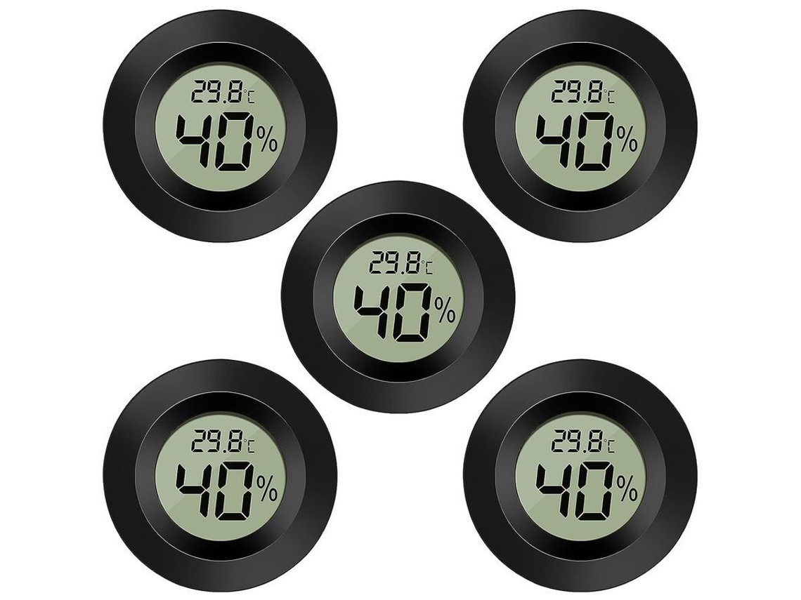 5 Pack Termômetro Higrômetro Interior Exterior Medidor De Temperatura E Umidade