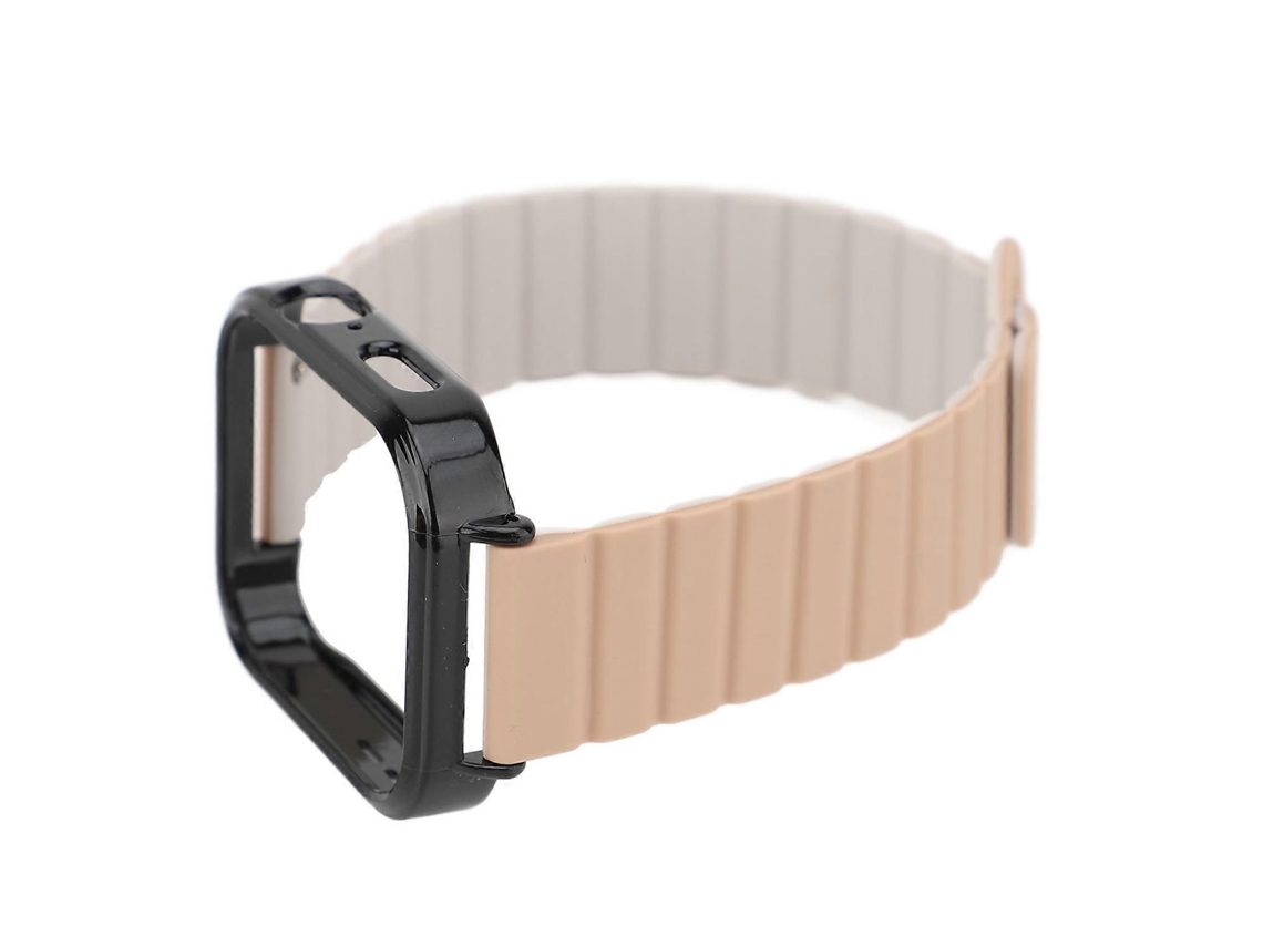 Pulseira De Relógio Magnética Com Capa Protetora Preta, Pulseira De Relógio De Silicone Macio À Prova De Suor E Com Liberação Rápida Para Olysi Shop