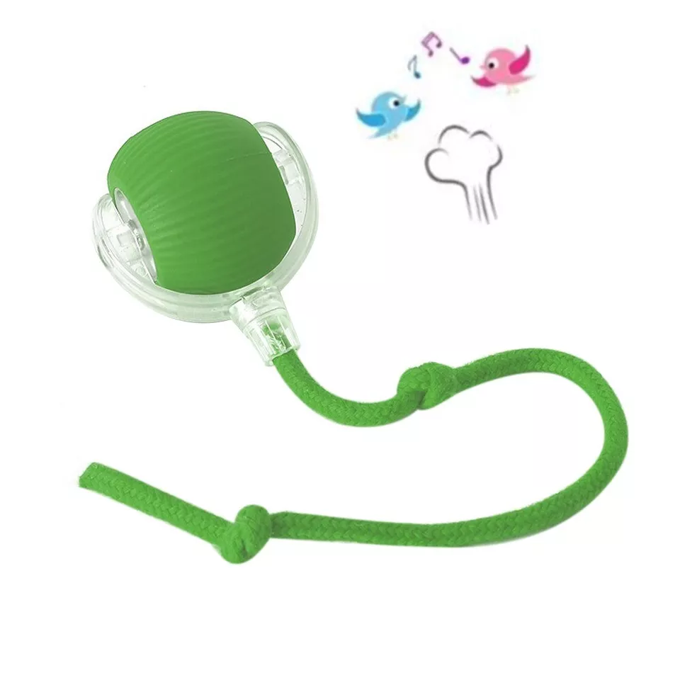 Bola De Brinquedo Automática Para Gatos (verde), Com Corda.