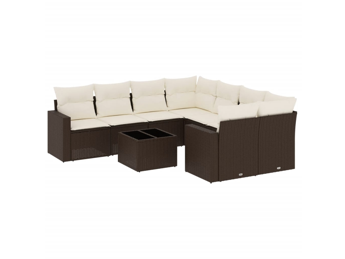 Garden Sofa Set, Garden Sofa Sets Vidaxl Marrom Rattan / Vime (n/a)