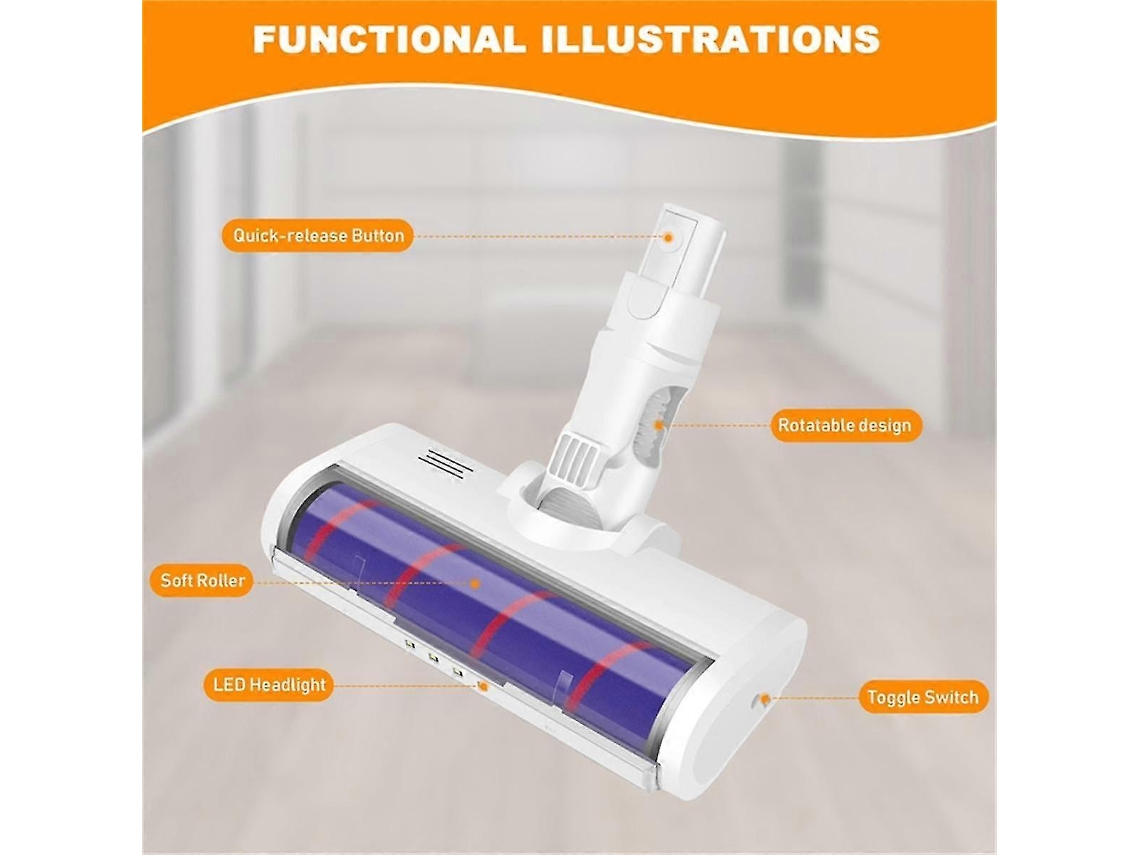 Led Electric Floor Brush Head For 1c K10 / G9 G10 / /v9b/v9p/v11 Vacuum C_glo