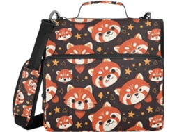 Pasta Organizadora Escritório Com Cabeça De Panda Vermelho Desenho Animado E Estrela, Alça De Ombro E Mão, Vários