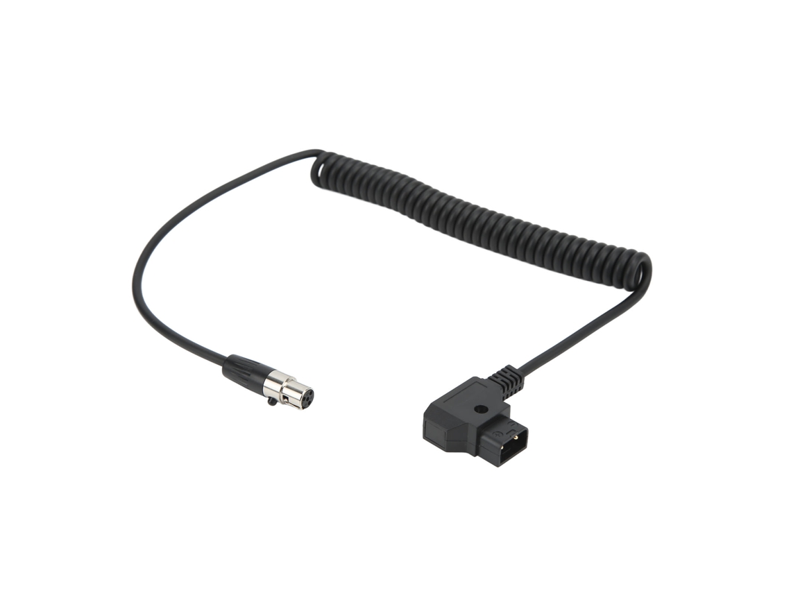 D Tap Male To 4 Pin Mini Xlr Adapter Power Coiled Cable For Tvlogic Monitor Power Cord 12v LAXISCREED