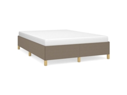 Cama Sem Colchão Tecido Castanho acinzentado MAISON EXCLUSIVE 140x190 cm