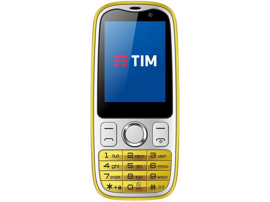 Telemóvel TIM Easy (2.4" - 4G - Prateado, Amarelo)