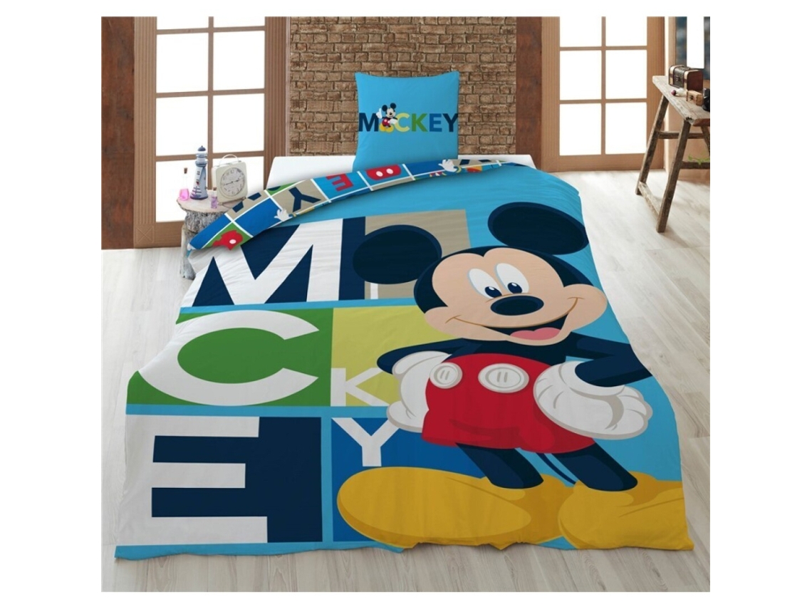 Capa De Edredom De Microfibra Com 90 Letras Do Mickey Mouse 87052