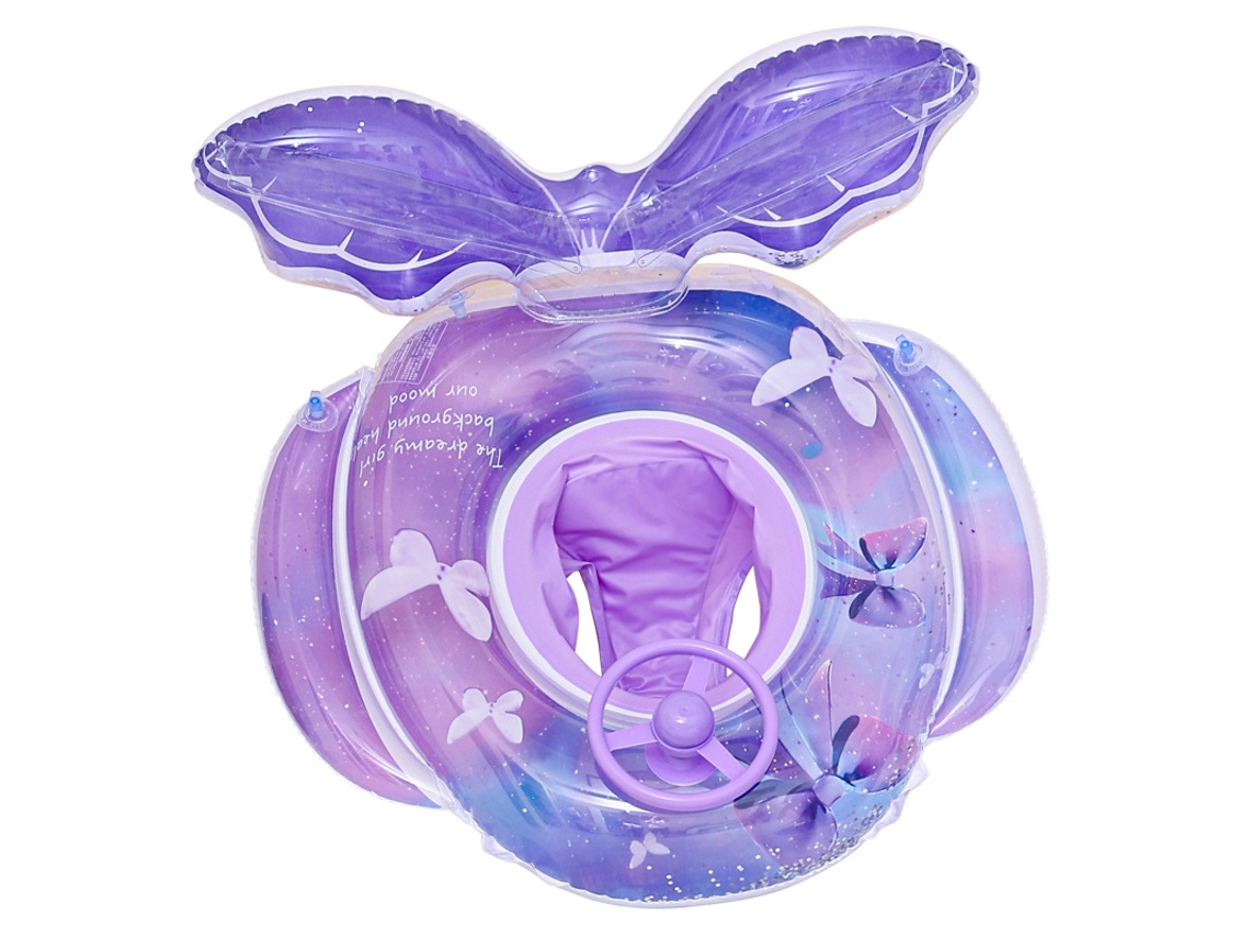 Piscina fantasia biquíni com brilhos, aro de boia, direção de borboleta, roxo, 85, AOZORZ