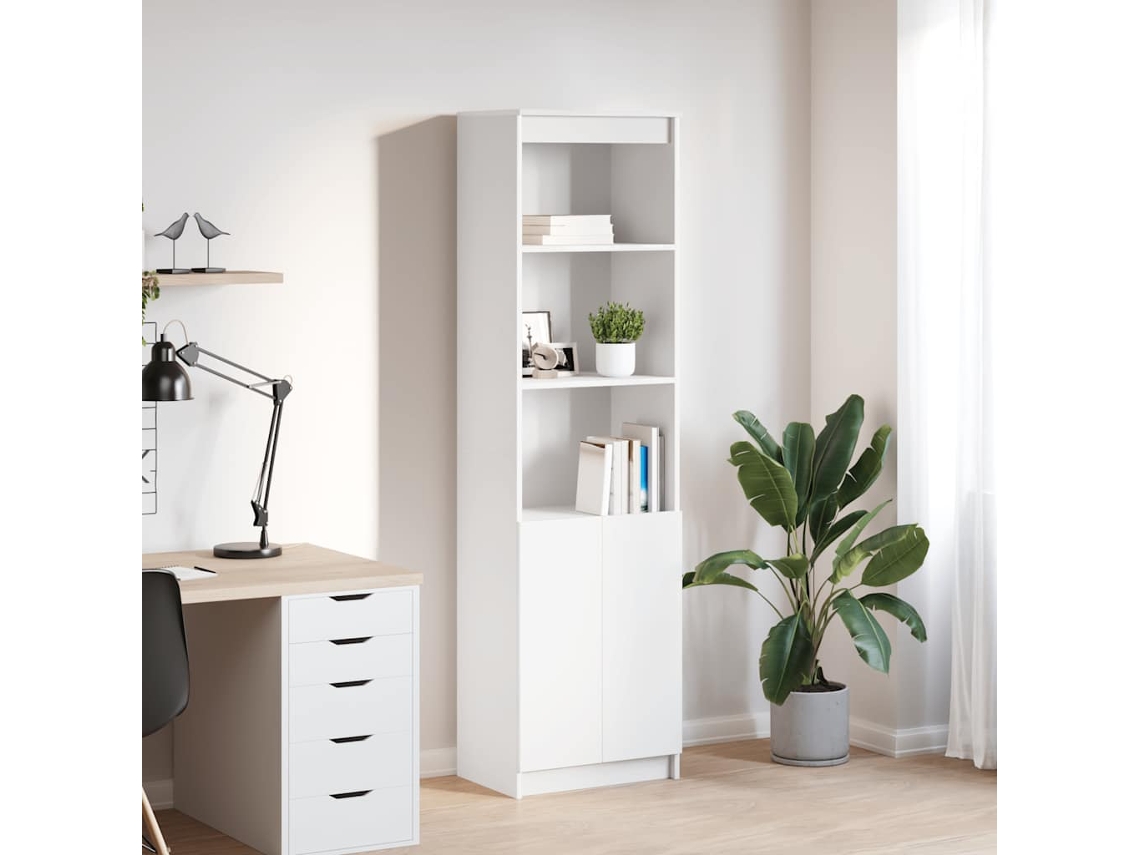 Vidaxl Aparador Alto 50x35x180cm Derivados De Madeira Branco