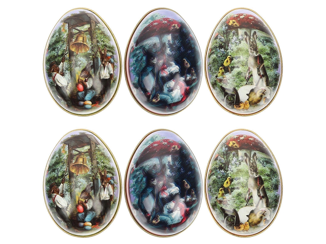 Conjunto De 6 Caixas De Presente De Páscoa Com Estampa De Coelho, Ideais Para Doces, Biscoitos E Folhas De Chá. Hengjian