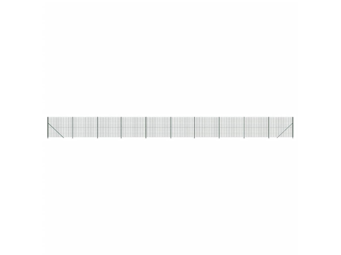 Cerca de Malha de Arame com Flange 1.6X25 M Verde VIDAXL