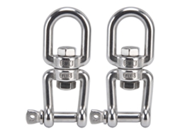 2pcs Anel Rotativo 360° Aço Inox 304 Shackle Snap Hook Desmontável Para Cadeira Balançante