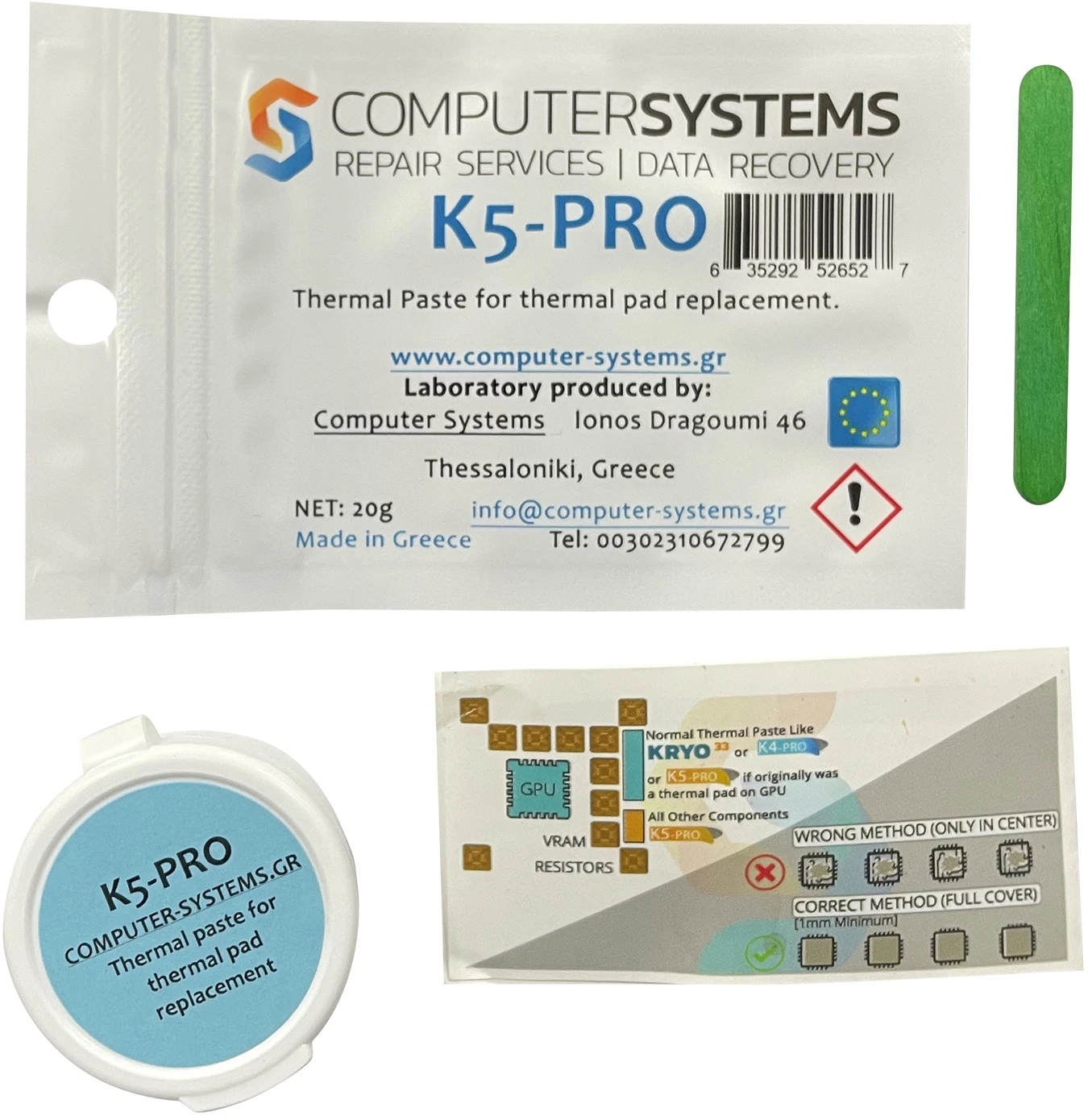 Pasta Térmica Viscosa K5 Pro 20G para Substituição de Almofada Térmica Massa de Almofada Térmica Líquida