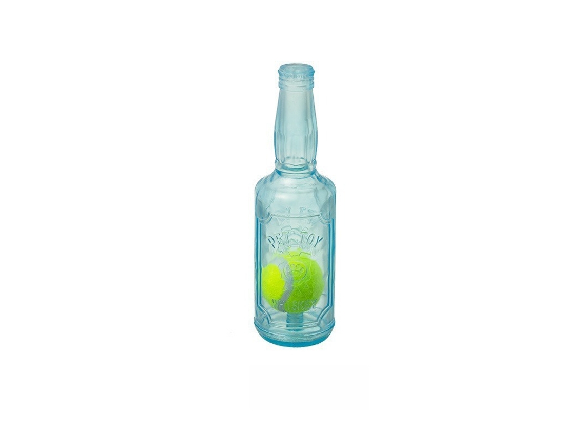 Garrafa De Borracha Para Cães Brinquedo Resistente E Durável, Para Mastigação E Dentição Azul Hexinyigjly