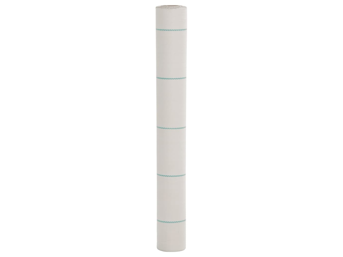 Vidaxl Tela Para Ervas Daninhas 1x50 M Pp Branco