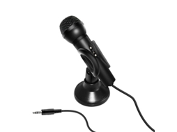 Yuru microfone Omnidirecional para Gravação e Discurso com Suporte Ajustável e Plug Prateado a Ouro