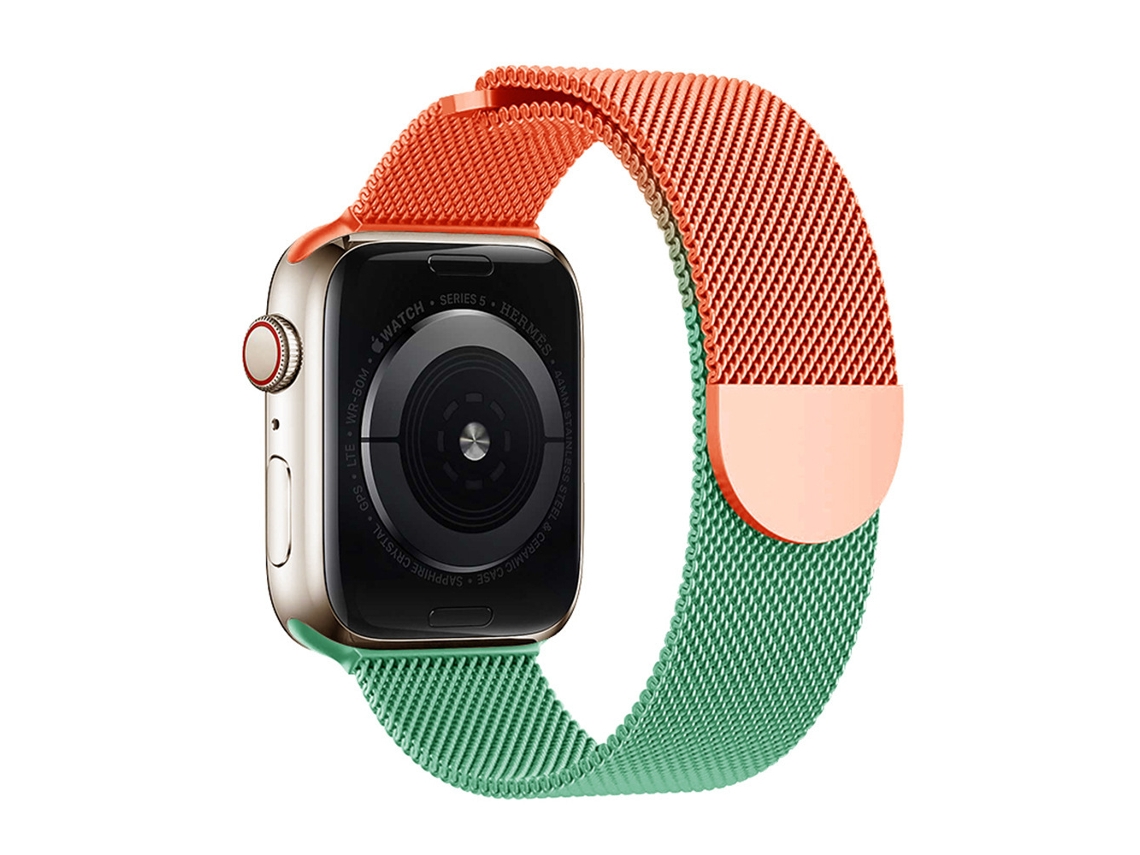 Pulseira De Substituição Panoona Para Apple Watch 44mm/45mm/46mm/49mm/42mm (séries 3, 2 E 1) Laranja Esverdeado