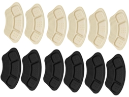 Callaron 6-pares De Calcanhares Antiderrapantes Para Sapatos Largos, Protetores De Calcanhar Substituíveis, Forros