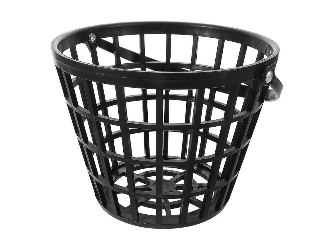 Cesta De Bolas De Golfe Preta Com Alça Para Transporte E Armazenamento - Acessório Profissional Para Treino Preto