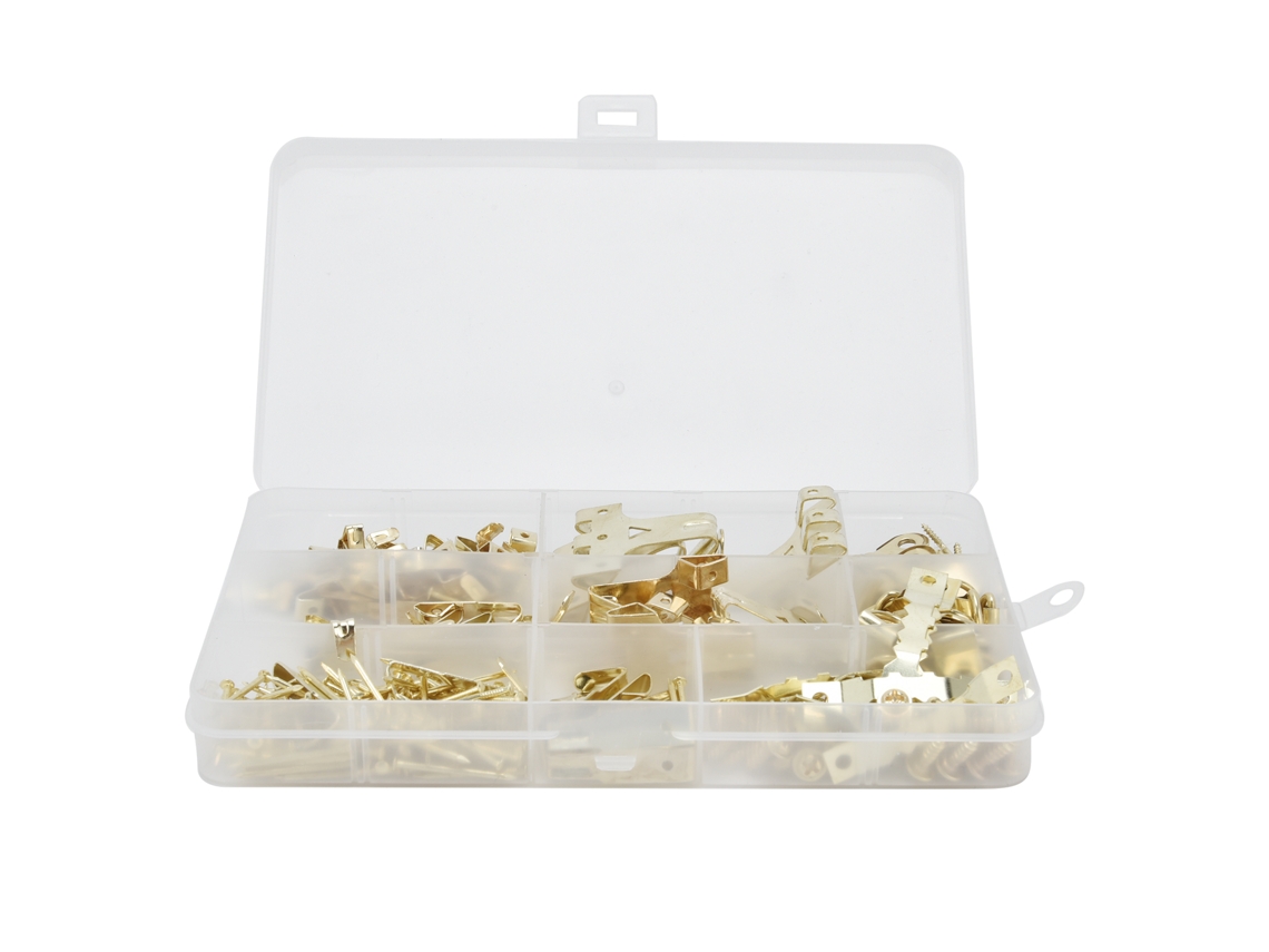 Kit De 250 Suportes Para Quadros E Fotos Com Caixa De Armazenamento Variação De Gancho Para Pendurar Quadros