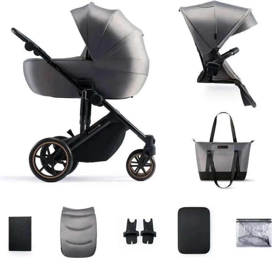 Carrinho De Bebê 2 Em 1 Prime 2 Até 22 Kg Shadow Grey Kinderkraft