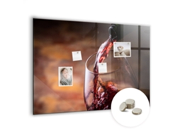 Quadro Magnético Taça De Vinho Para A Cozinha Espelharte (100x70 Cm)